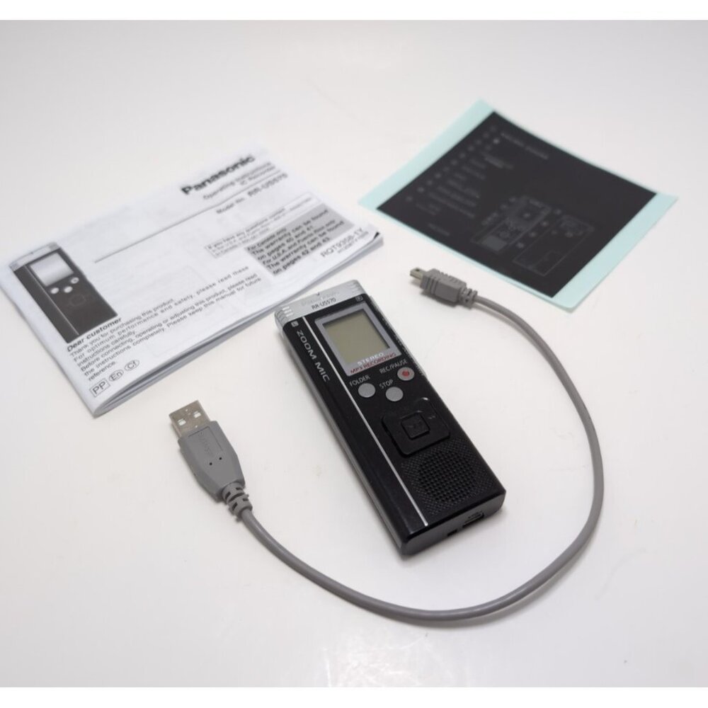 Panasonic RR-US570 Digital Voice Recorder Tested 287 Hours 1GB TESTED Works